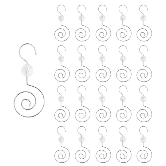 Wrapables Stainless Steel Christmas Tree Ornament Hooks with Beads for Hanging Decorations (Set of 20)